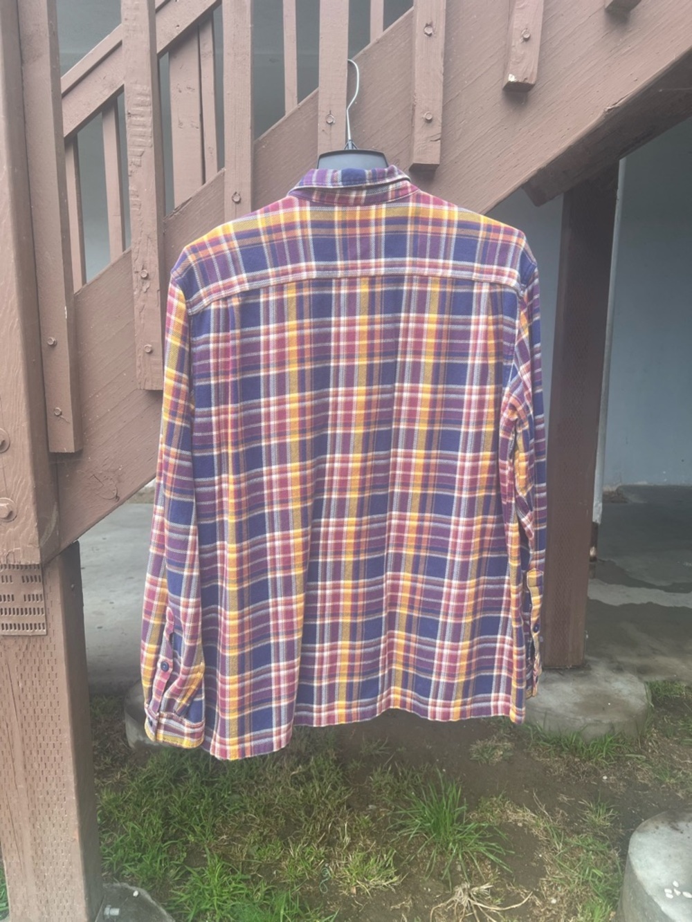 Patagonia Organic Flannel Shirt - Purple, Yellow, Red - Picture 3 of 9